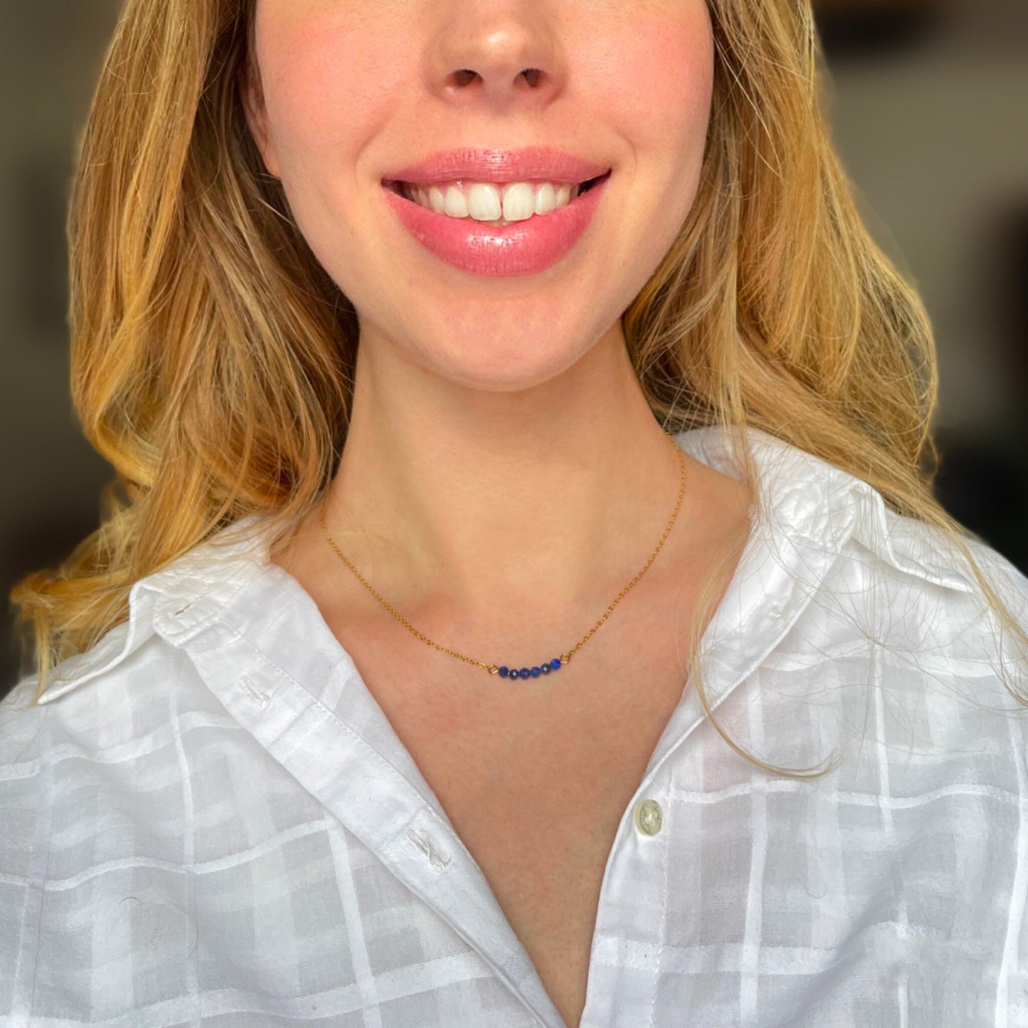 Lapis lazuli multiple necklace