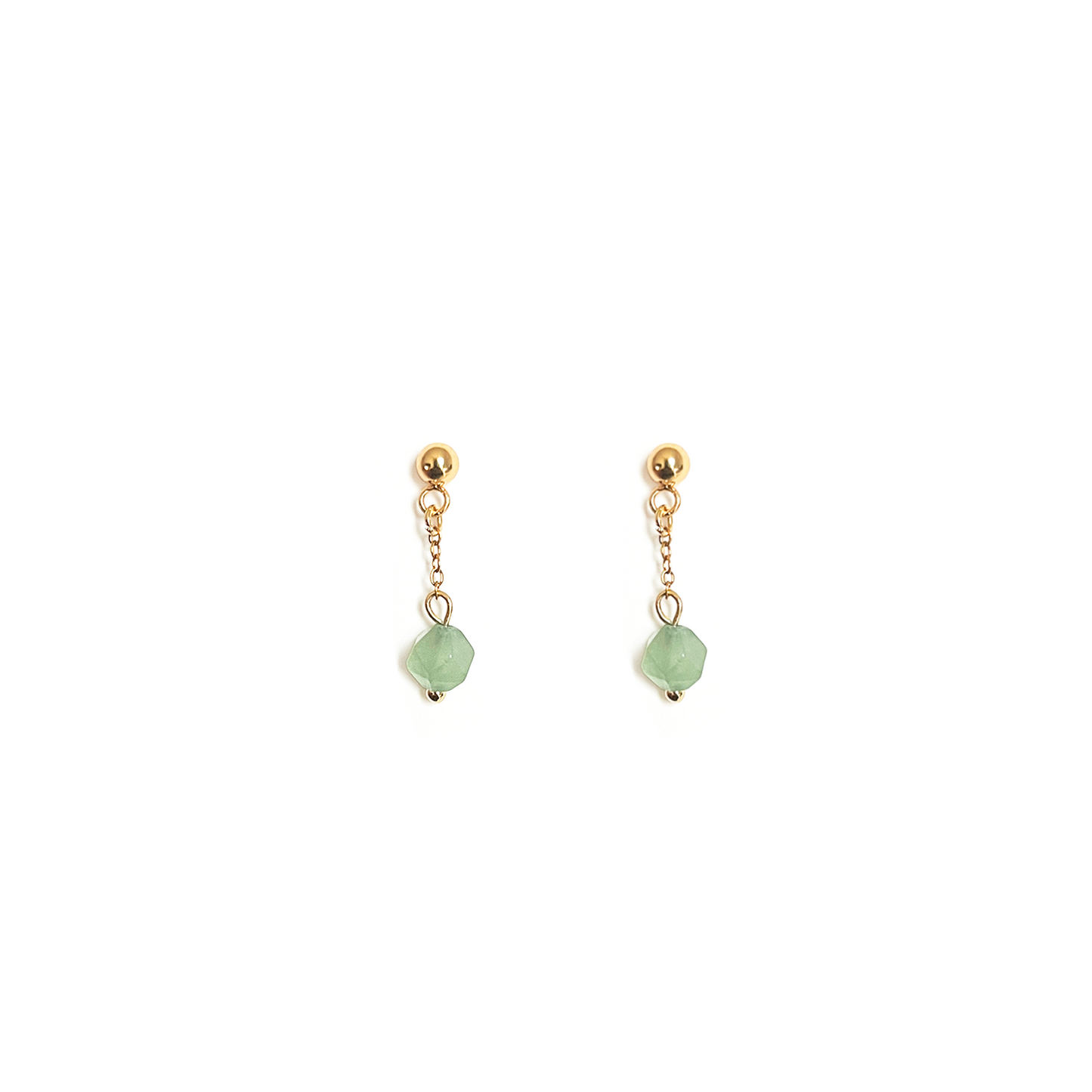 Boucles d'oreilles pendantes Aventurine verte