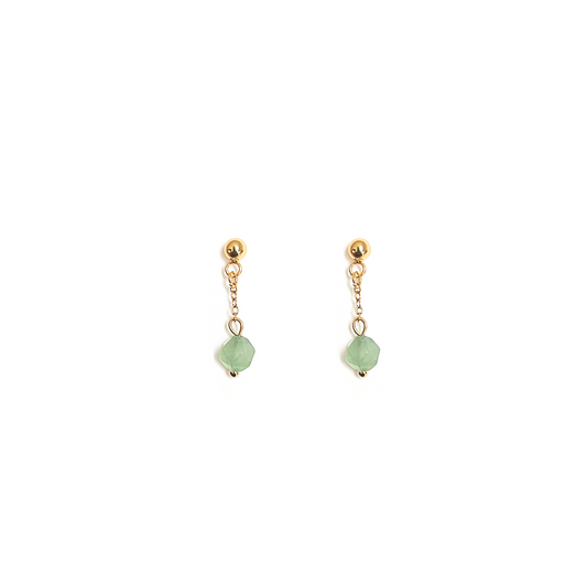 Boucles d'oreilles pendantes Aventurine verte