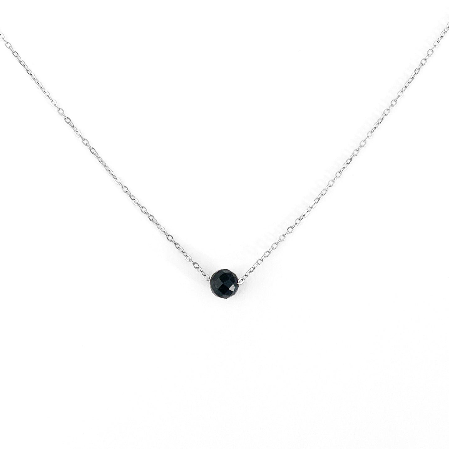 Collier pierre tourmaline noire