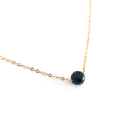 Collier pierre tourmaline noire