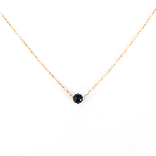 Black tourmaline stone necklace